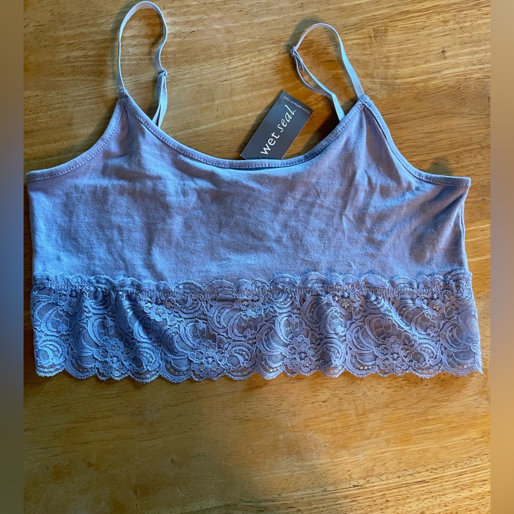 Wet Seal Lavender Camisole with Lace Trim